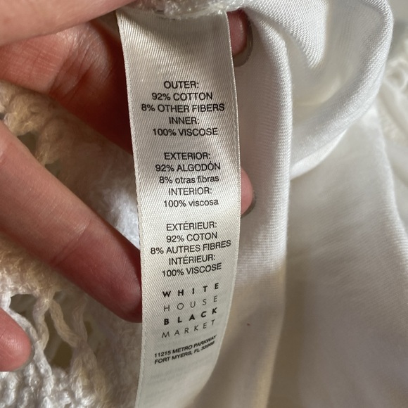 White House Black Market Crochet Sleeveless Tank Top - Picture 5 of 5